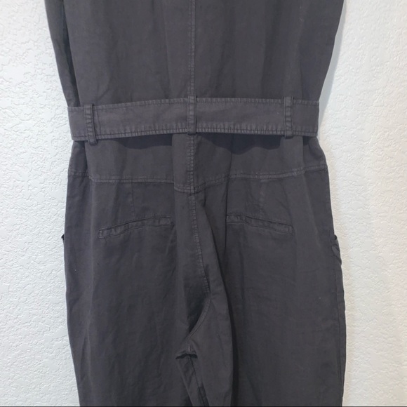 NEW $119 Zara Cotton Linen Blend Utility Jumpsuit with Belt Large FW21 4043/272 - Picture 11 of 15